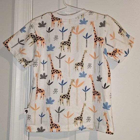 Baba Fishees Giraffe Print Animal Safari Graphic All Over T-shirt Top 3-4 Years - Picture 3 of 4